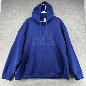 Adidas Climawarm Hoodie Sweater Men Size XXL Blue Heavyweight Casual